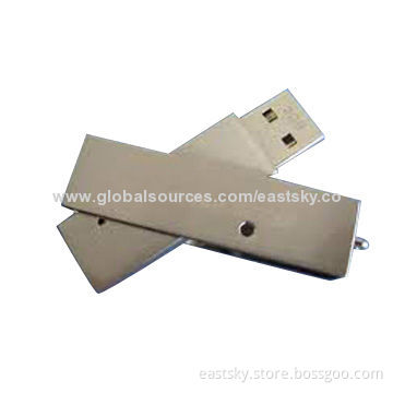 Promotional Metal USB Drive, USB2.0 Interface, 64MB to 32GB Capacity, Logos Imprint and AD